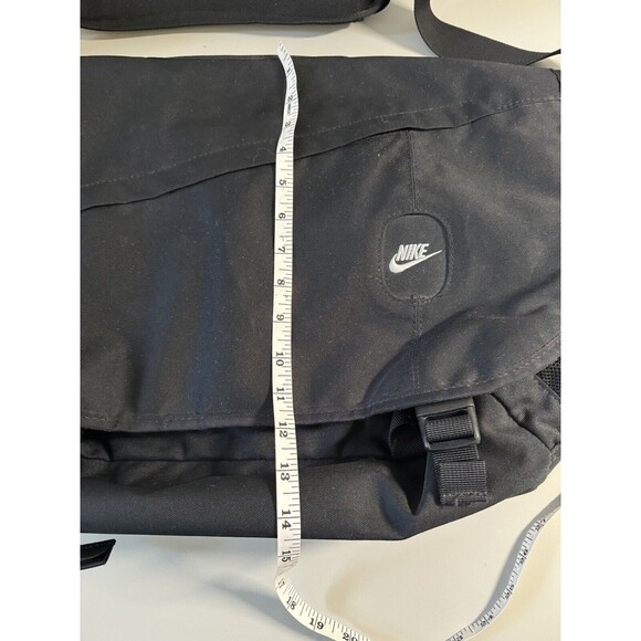 Vintage Nike Black Messenger Travel Shoulder Bag Cordura Nylon Crossbody Laptop - Picture 4 of 12